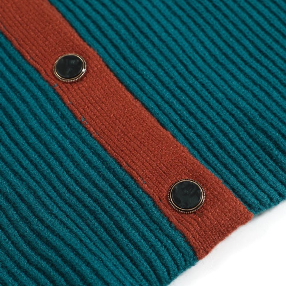 OXKNIT Malachite Green Long Sleeve 100% Cotton Knit Wear Cardigan XXL NWT - Picture 5 of 9